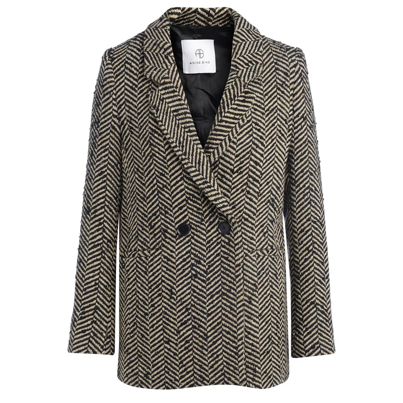 Anine Bing Blazer Diana noir et crème
