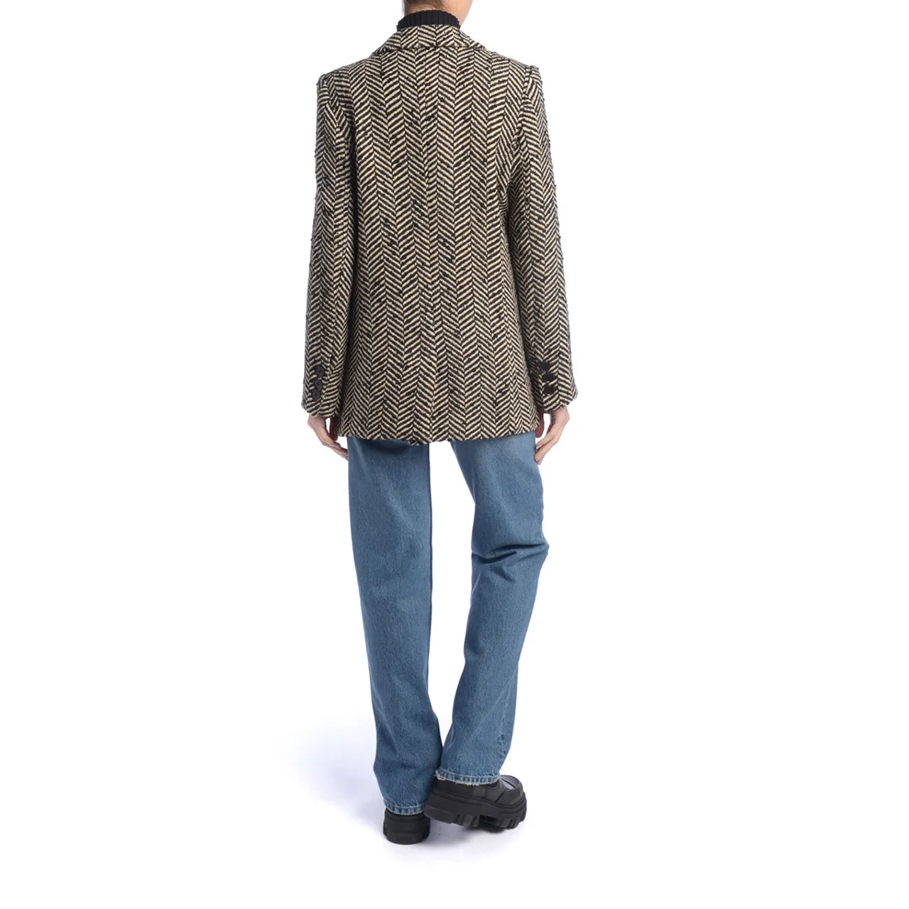 Anine Bing Blazer Diana noir et crème