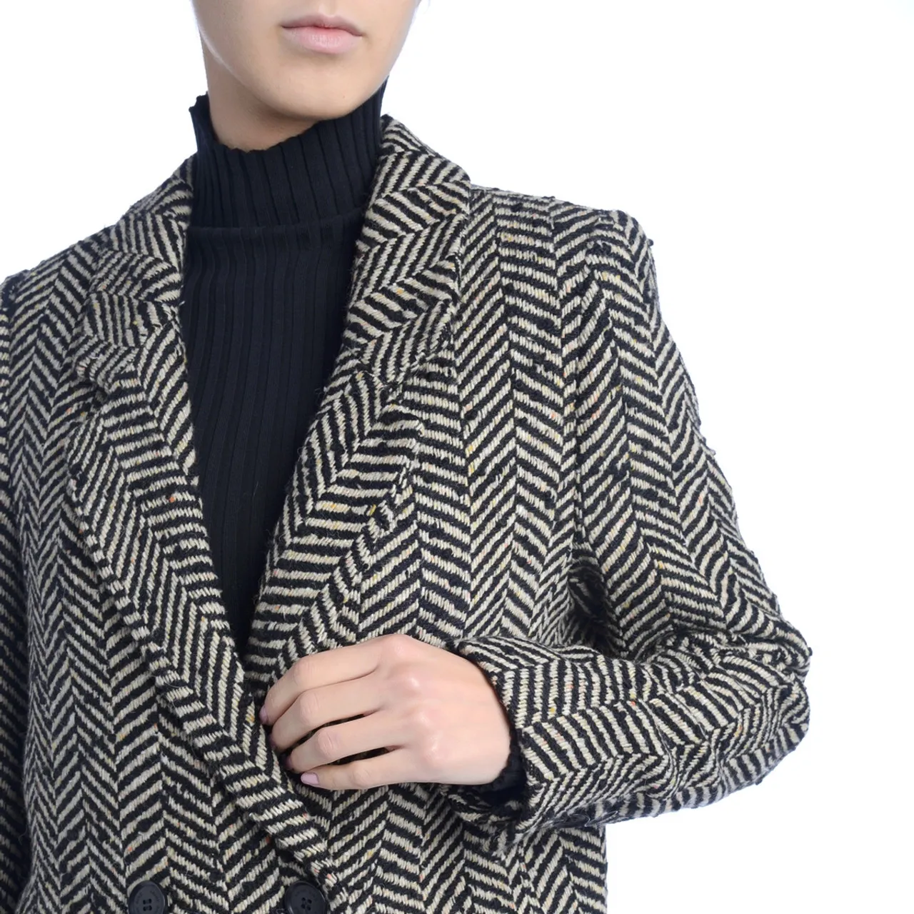 Anine Bing Blazer Diana noir et crème